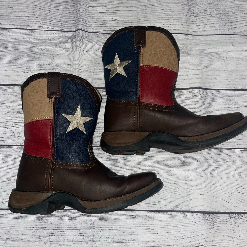 Lil' Durango Texas Flag Pull-On Western Boots